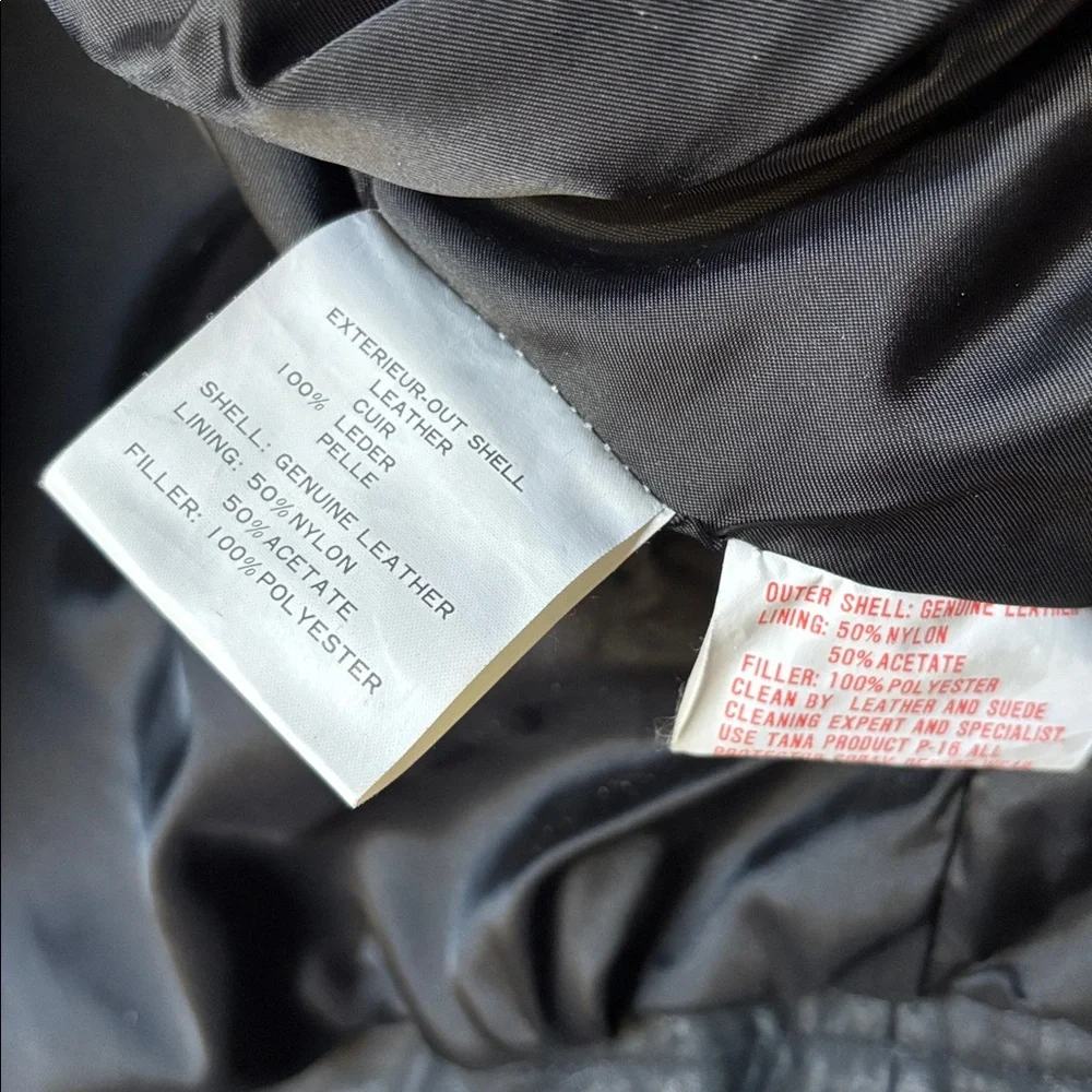 Black Leather Vintage Men's Moto Zip Jacket - Picture 14 of 15